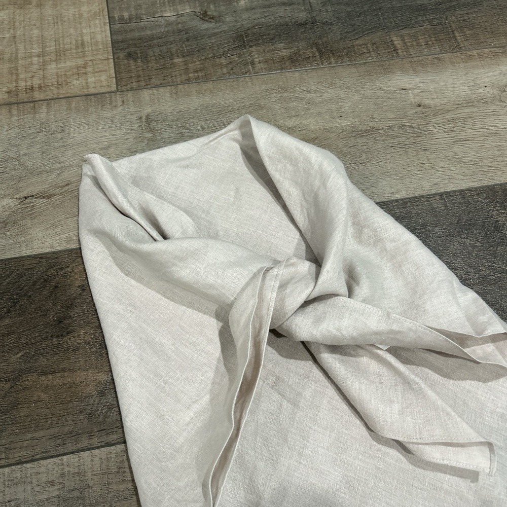 Enza Costa linen scarf top in flax - Picture 5 of 6